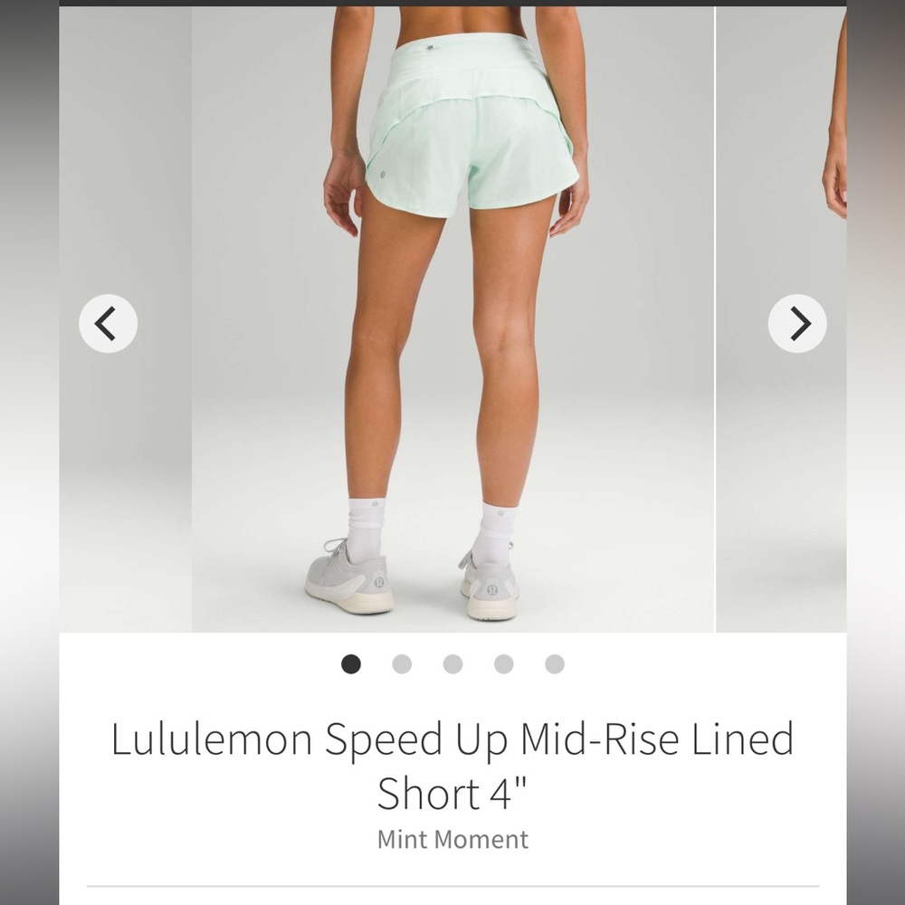 Lululemon Speed Up Mid-Rise Lined Short 4" - size 8